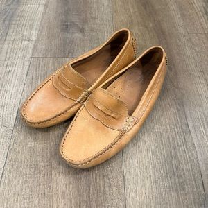 Mercanti Fiorentini leather loafers, camel color, size 7